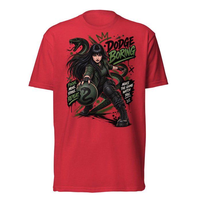 "Dodge Boring" Unisex Fitted T-Shirt by Doll Faced Rebellion