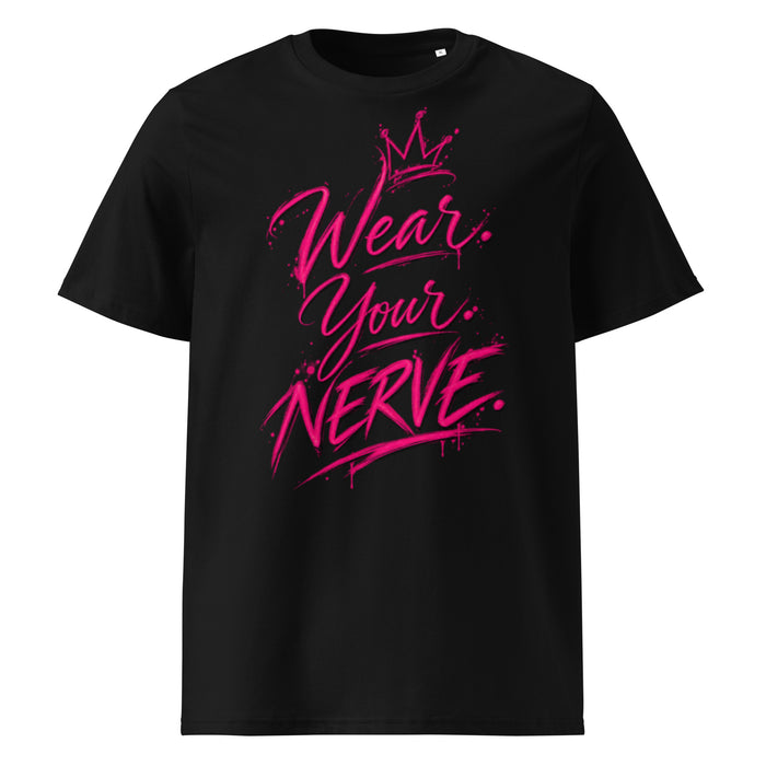 "Wear Your NERVE" Organic Cotton Graphic Tee by Doll Faced Rebellion